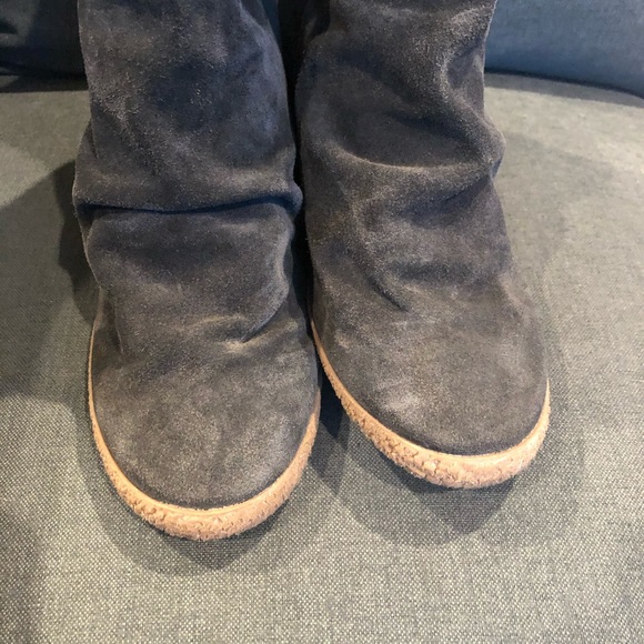 LeMare Slouchy Suede Hidden Wedge Otto Booties - Picture 5 of 9